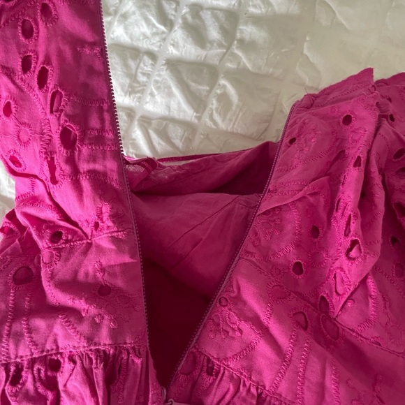 French Connection Eyelit Appelona Broderie embroidered one shoulder mini… - Picture 13 of 13